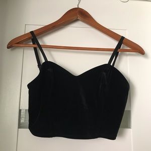 Velvet Bra Crop Top